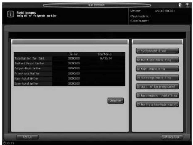 Funkt (passeng) Veig et al. folgende punter Servicer: 443.001000001 (Shelfindeln.) (Shelfinser) Totalfaller for risk Teller Startpage 0000000 14/16/24 Endfill Paper faller 0000000 Output-Reportfaller 0000000 Free-Totalfaller 0000000 Free-Totalfaller 0000000 Sven-totfaller 0000000 Detailer 81 Soteltindstilling 82 Fukt und Kertilling 83 Kopf Indstilling 84 Sarmings Indstilling 85 Just, er berninggromet 86 Rost inders - Indstilling 87 Kurlig siskenkode insdittl. OK Systemtion