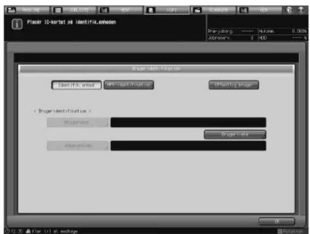 Plader ID-kortet på Identifik.emboden Præjeljørg: ———— Håkene 0,000% Jordstav: 0 HDU ———— % Prader Identification Identifik. enred HIT-identification Offering Bruger < Præjel identification > Bruger Bruger Bruger 2012.7.11 at endpage