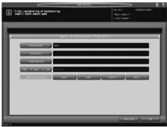 KONICA MINOLTA Bizhub PRO 951 - [03 Kontostyring] - [01 Registrering af kontostyring] - 8