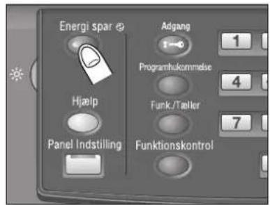 Energi spar Adgang 1 Programhukommelse Hjælp Funk./Taller Panel Indstilling Funktionskontrol