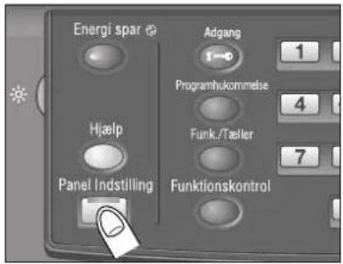 Energi spar Hjælp Panel Indstilling Adgang Programhukommelse Funk./Taller Funktionskontrol