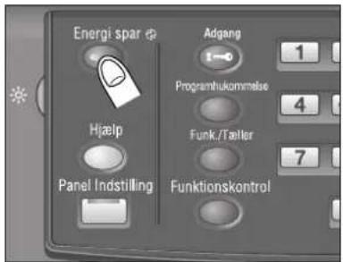 Energi spar Adgang 1 Programhukommelse 4 Hjælp Funk./Taller 7 Panel Indstilling Funktionskontrol