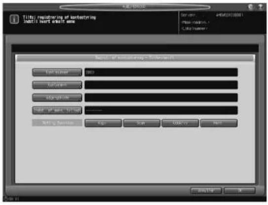 KONICA MINOLTA Bizhub PRO 951 - [03 Kontostyring] - [01 Registrering af kontostyring] - 3