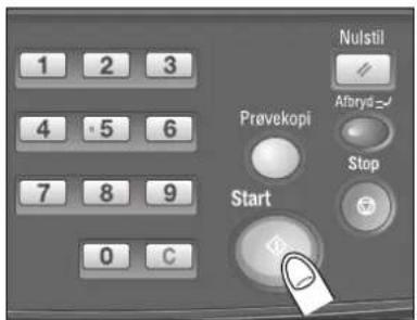 1 2 3 4 5 6 7 8 9 0 C Nulstil Prøvekopi Stop Start
