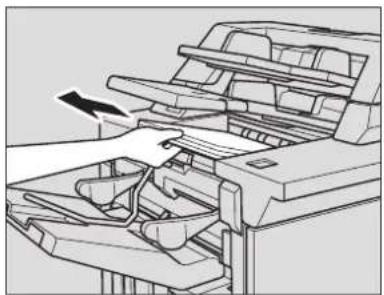 KONICA MINOLTA Bizhub PRO 951 - Sådan tages de udskrevne ark ud fra den sekundære kassette (underkassetten), der blev automatisk afbrudt - 2