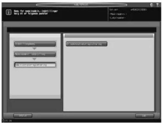 KONICA MINOLTA Bizhub PRO 951 - [06 Maskinadmin. indstilling] - [02 Administratorregistrering] - 1
