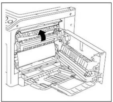 KONICA MINOLTA Bizhub 164 - Fjernelse af papirstop i den lodrette transportsektion - 1