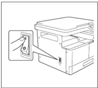 KONICA MINOLTA Bizhub 164 - Sådan tændes/slukkes for maskinen - 1