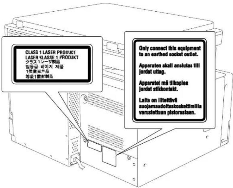 CLASS 1 LASER PRODUCT LASER KLASSE 1 PRODUKT クラス 1ソーザ製品 일동급 레이저 제품 1类激光产品 等級1雷射製品 Only connect this equipment to an earthed socket outlet. Apparaton skull anslutas till jordat uttag. Apparatet må tilkopies jordet stikkontakt. Laite on illettävä suojamaadoltsskoskettimilla varustettuun pistorasiaan.