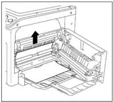 KONICA MINOLTA Bizhub 164 - Fjernelse af papirstop ved Indføringsbakken (ekstraudstyr) - 1