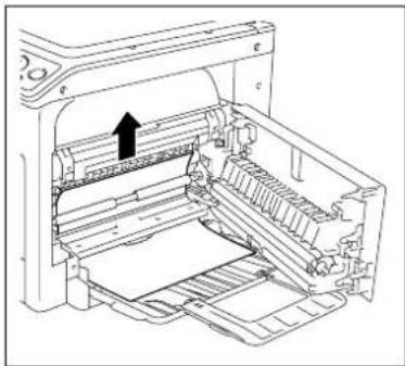 KONICA MINOLTA Bizhub 165 - Fjernelse af papirstop ved Indføringsbakken (ekstraudstyr) - 1