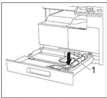 KONICA MINOLTA Bizhub 165 - Sådan ilægges papir i Bakke 1 - 1
