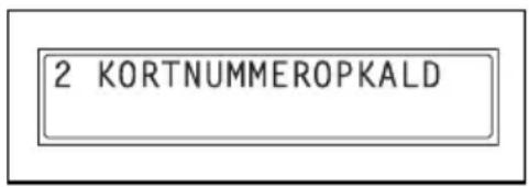 2 KORTNUMMEROPKALD