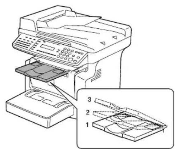 KONICA MINOLTA Bizhub 160f - Indstilling af udfaldsbakkens vinkel - 1