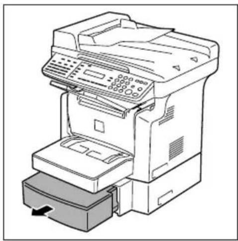 KONICA MINOLTA Bizhub 160f - Ilægning af papir i kassette 2 (ekstraudstyr) - 1