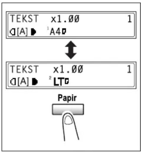 TEKST x1.00 1 □[A] ▶¹A4□ ↑ TEKST x1.00 1 □[A] ▶²LTO Papir