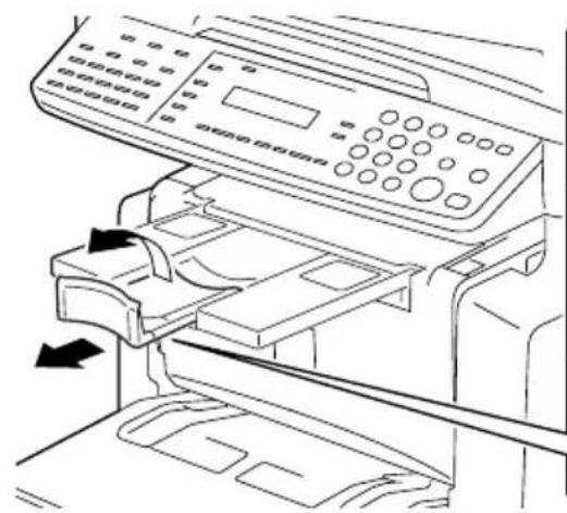KONICA MINOLTA Bizhub 160f - Indstilling af udfaldsbakkens vinkel - 2