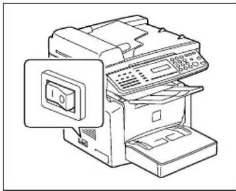 KONICA MINOLTA Bizhub 160f - Sådan tændes for maskinen - 2
