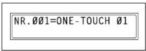 NR.ØØ1=ONE-TOUCH Ø1