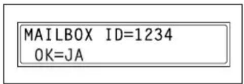 MAILBOX ID=1234 OK=JA