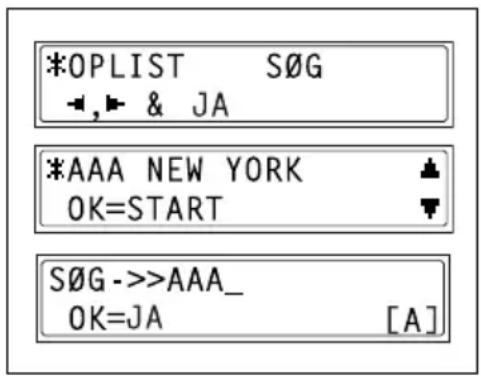 *OPLIST SØG -,▶ & JA *AAA NEW YORK OK=START SØG->AAA_ OK=JA [A]