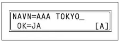 NAVN=AAA TOKYO_ OK=JA [A]