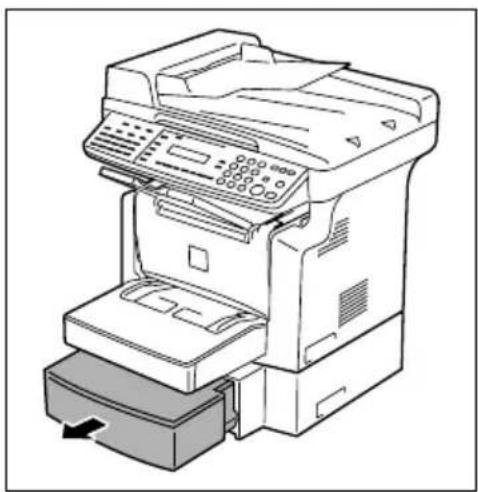 KONICA MINOLTA Bizhub 160f - Ilægning af papir i kassette 2 (ekstraudstyr) - 1