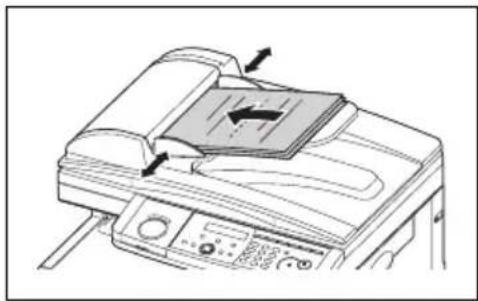 KONICA MINOLTA Bizhub 130f - Ilægning af dokumenter i den automatiske dokumentføder (ADF) - 1