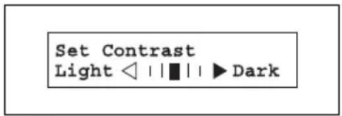 Set Contrast Light ◀ || ■ || ▶ Dark