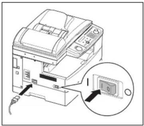KONICA MINOLTA Bizhub 130f - Sæt el-ledningen i stikkontakten, og tænd. - 1