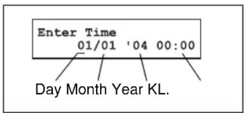 Enter Time 01/01 '04 00:00 Day Month Year KL.