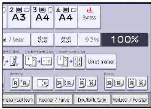 2 A3 3 A4 4 A4 Bypass ed. / forster A5 +A4 M +A3 93% 100% int*2-sidet 1-sidet*Kamb 2 avg 1-sidet*Kamb 4 avg → 1 2 → 1 2 → 1 2 Orret margen Hertning Hering R R R R R R R rmslag/skillleark Rediger / Farve Dup./Komb./Serie Reducér / Forster