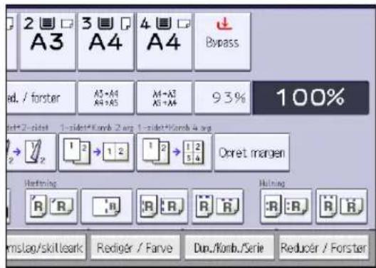 2 A3 3 A4 4 A4 Bypass ad. / forster A3+A4 A4+A5 M+A3 A5+A4 93% 100% Hert+2-tidet 1-sidet*Kandb 2-arg 1-sidet*Kandb 4-arg Orret margen Hertning Huling R R R R R R R mslag/skilleark Rediger / Farve Dup./Komb./Serie Reducer / Forster
