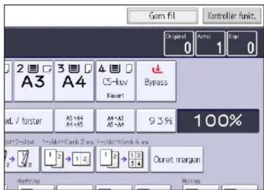 Gem fil Controller funkt. Original 0 Antal 1 Kopi 2 A3 3 A4 4 CS-kuv Kuvert Bypass ed. / forster AS+AS AS+AS AS+AS 9 3 % 100% d=2-d=4 1-d=4*Kamb 2-er 1-d=4*Kamb 4-er 2 1 2 1 2 1/2 3/4 Opret margen Raftrins Raftrins
