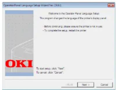 OKI MPS4700mb - Opsætning af sprog på betjeningspanel - 1