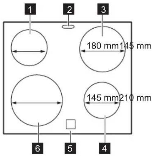 1 2 3 180 mm145 mm 145 mm210 mm 6 5 4
