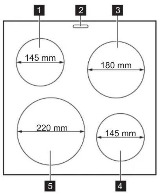 1 2 3 145 mm 180 mm 220 mm 145 mm 5 4