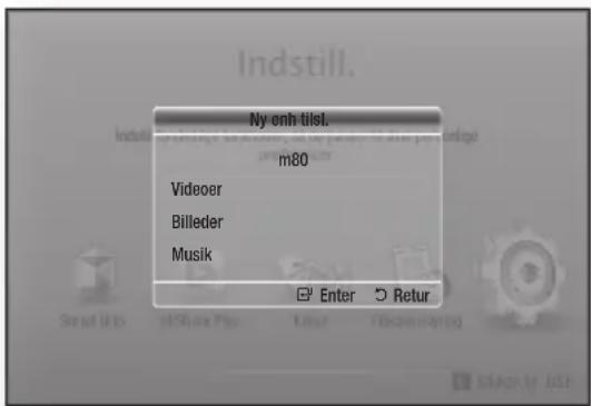 Ny enh tisl. m80 Videoer Billeder Musik Enter Retur