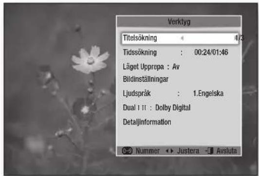 SAMSUNG BD-D8900N - Använda knappen TOOLS - 3