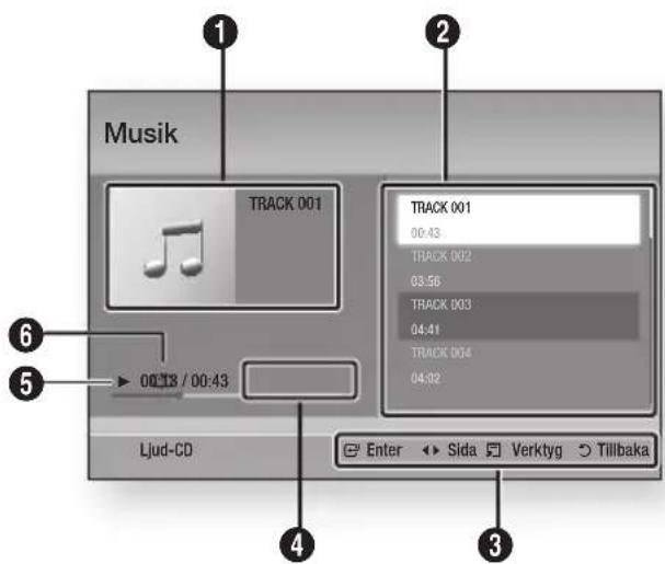 Musik TRACK 001 00:43 TRACK 002 03:56 TRACK 003 04:41 TRACK 004 04:02 Ljud-CD Enter Sida Verktyg Tillbaka