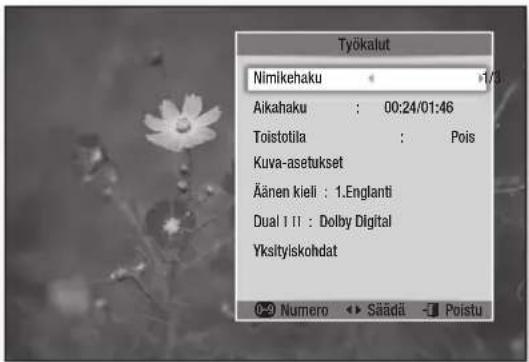 SAMSUNG BD-D8900N - TOOLS-painikkeen käyttäminen - 3