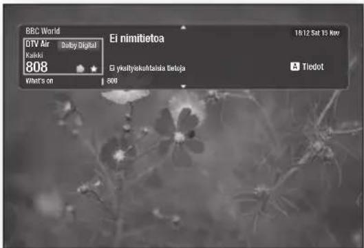 BBC World DTV Air Dotby Digital Kaiki 808 What's on 300 Ei nimitietoa 18/12 Sat 15 km ykaltyjekohalsia Dietoja Tiedot