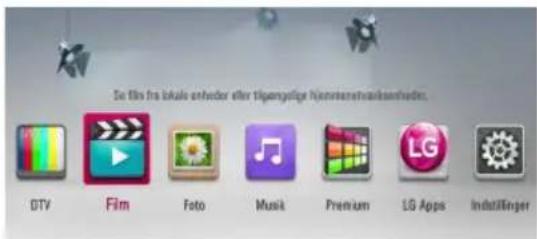 Se file fra lokale enheder eller tilpangelige Nummieremarkenhinder. DTV Film Foto Music Premium LG Apps Inditlinger