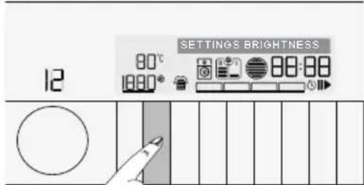 12 80°C 800° SETTINGS BRIGHTNESS ○ ↑ ↓