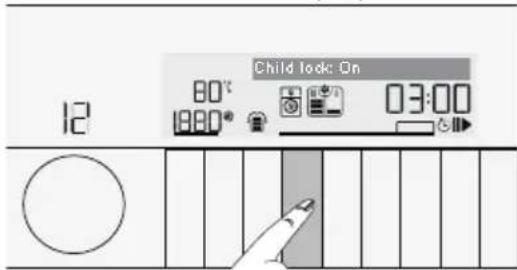 Child lock: On 12 80° 18:00 03:00