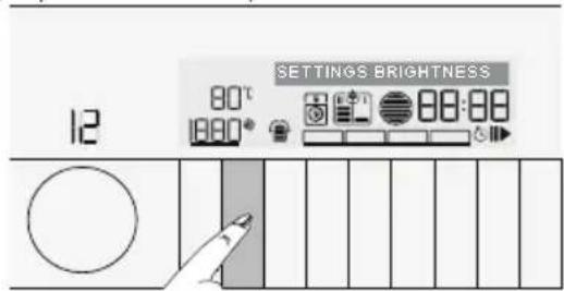 12 80° 80:00 SETTINGS BRIGHTNESS ○