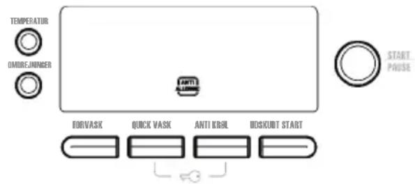 TEMPERATUR OMURE/JUMBER ANTI ALAMM START PAUSE FORVASK QUICK VASK ANTI KIBL IKSKUOT START