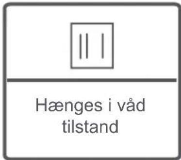 Hænges i våd tilstand