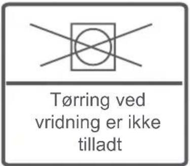 Tørring ved vridning er ikke tilladt
