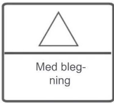 Med bleg- ning